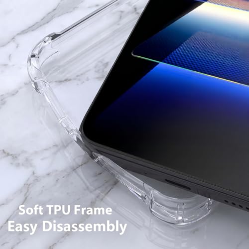 Image of Fashionury 3D Raised Transparent Crystal Clear Back Cover for Realme 15 Pro | Shockproof Design | Anti-Slip Grip | Camera Protection | 360 Degree Protection Mobile Case