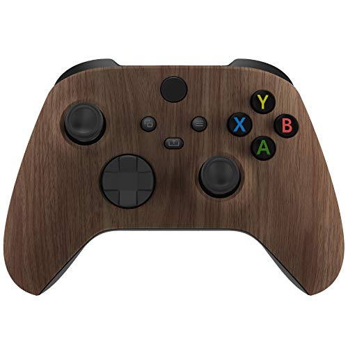 Extremerate Soft Touch Wood Grain Replacement Handles Shell For Xbox Series X Controller, Custom Side Rails Panels Front Housing Shell Faceplate For Xbox Series S Controller - Controller Not Included #TOP6