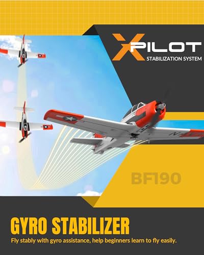 Image of volantexrc RC Plane for Beginners, 4CH WWII RC Airplane T28 Trojan with Aileron, 2.4Ghz Remote Control Plane with Xpilot Self Righting & One Key Aerobatic for Adults (761-9 RTF)