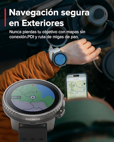 SUUNTO Vertical Reloj Deportivo - Smartwatch GPS, GPS de Doble Frecuencia, Mapas sin Conexión Gratuitos, Autonomía de hasta 50 Días, Carcasa Resistente Militarmente, Resistente al Agua hasta 100m - imagen 4