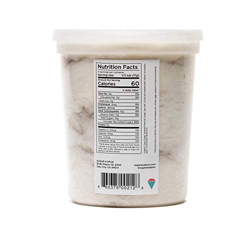 Sugar & Spun’s Organic Sugar Cotton Candy Made With Fruit And Cookies, 1.7-1.9 Ounce, 4 Count Variety Pack #TOP4