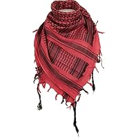 Mil-Tec Bufanda de moda para hombre, color rojo/negro, talla