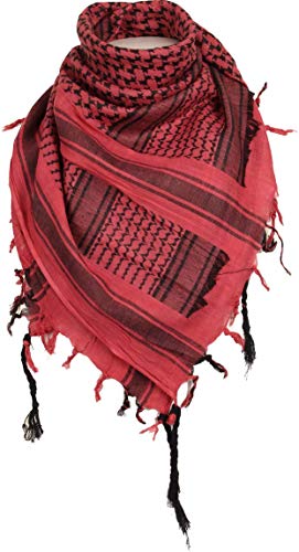 Mil-Tec Bufanda de moda para hombre, color rojo/negro, talla única