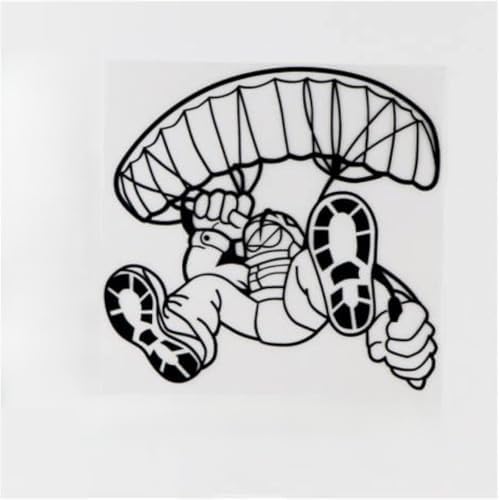 Etiqueta Engomada Del Coche 20 Cm (7.87 Pulgadas) Parapente Paracaidismo Deporte Ultimate Paracaidismo Vinilo Pegatinas De Coche Calcomanías Negro/Plata (D1N18208N)
