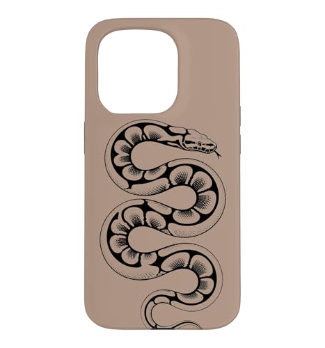 Ball Python Collector Snake Line Art - �u���E�� �X�}�z�P�[�X iPhone 15 Pro �p