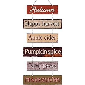 Fall Decorations for Home Thanksgiving Hanging Signs Autumn Indoor Outdoor Fall Decor for Door Signs Wooden Wall Plaque Thanksgiving Hanging Wall Decor for Home Hanksgiving Office Decor