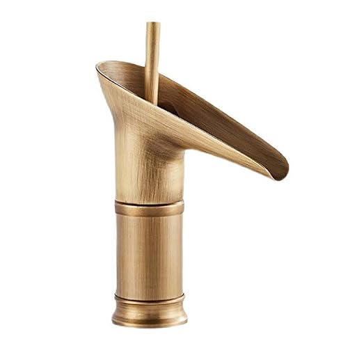 ANVLOJRIH Basin Mixer Tap Bathroom Sink Taps Bathroom Sink Taps Vintage Basin Tap Single Handle 1 Hole, Antique, Short Lavatory Sink Faucet