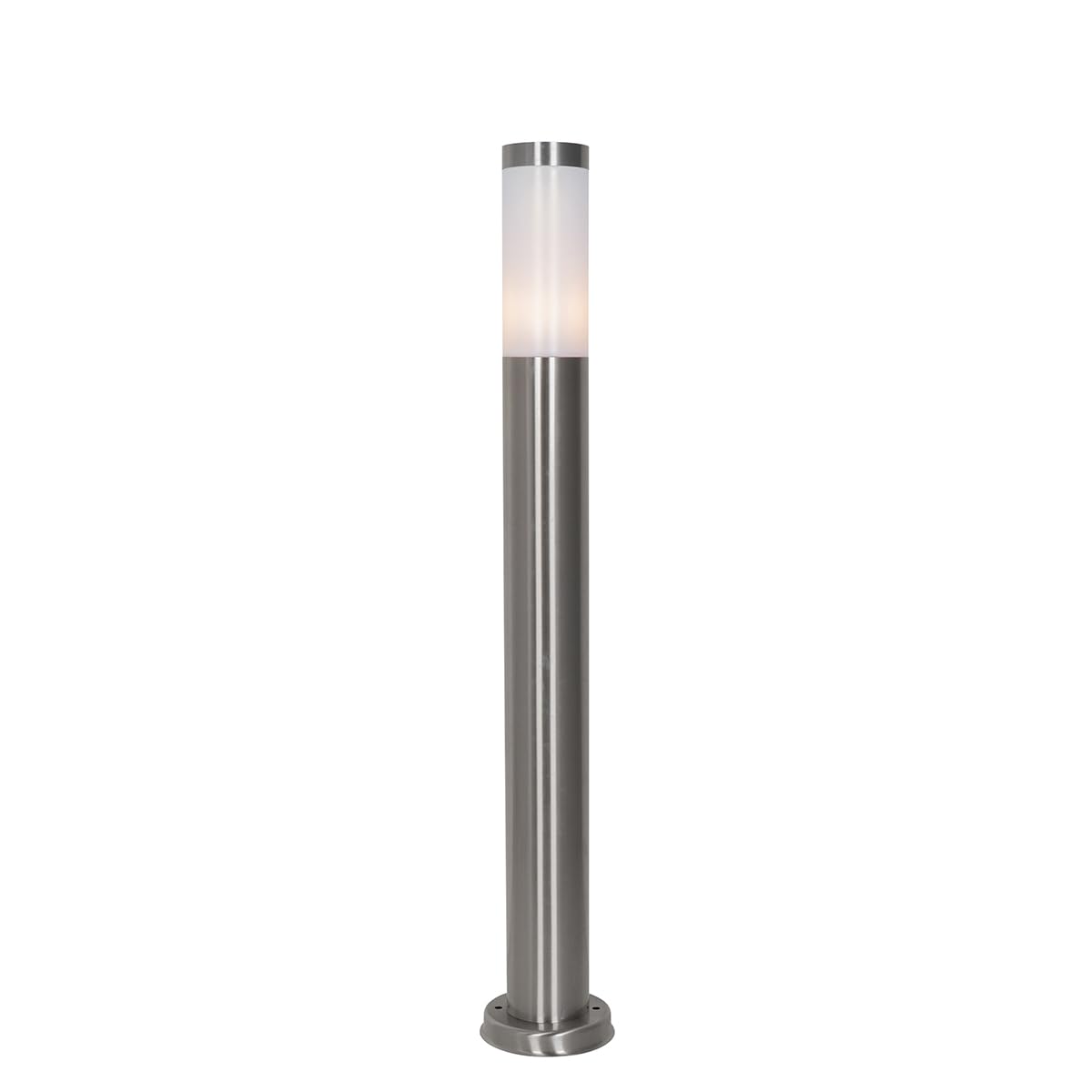 Qazqa Moderno Lámpara de poste moderna para exteriores de acero con opalino 80 cm IP44 - Rox Acero/Plástico Alargada Adecuado para LED Max. 1 x 20 Watt