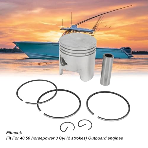 Kit de Pistão para Motor de Barco, Liga de Metal de 67 Mm Anticorrosão 6H4 11631 09 Conjunto de Pist