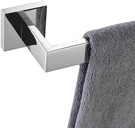KOKOSIRI 16-Inch Hand Towel Rail, Bathroom Kitchen Towel Holder, Wall Mounted SUS304 Stainless Steel Towel Rack, Polished Chrome, B4003CH-L16
