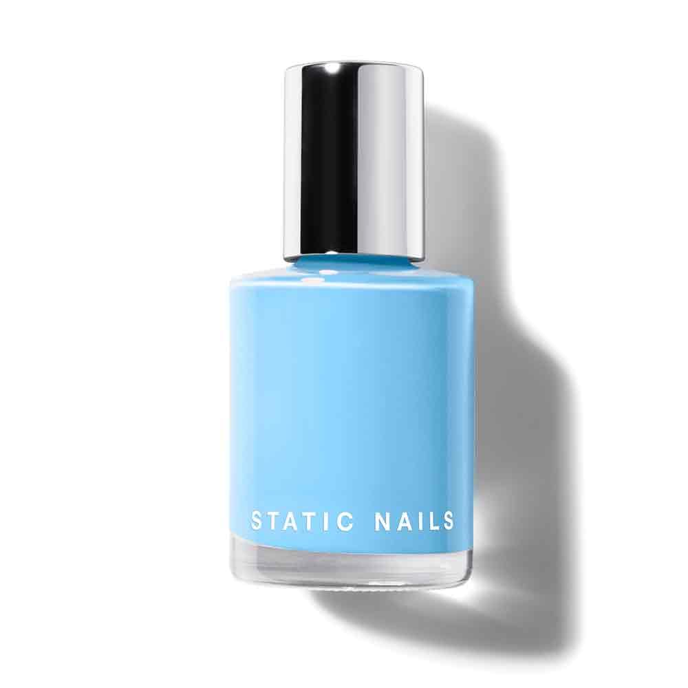 Static Nails Liquid Glass Lacquer, Longer Lasting 8+ Free Treatment Nail Polish (Blues) (Livin In A Dream) - Quick Dry Finger Nail Polish - DIY Nail