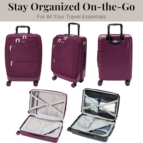 Baggallini Set Wave 22” 4 Wheel Hybrid Carry-On Luggage - Lightweight Carry On Suitcase with Wheels by Baggallini - Image 5