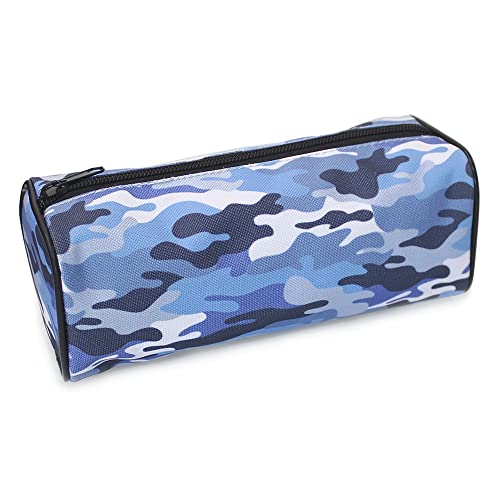 Fashion Stationery Pencil Case Boys Secondary School Blue Camouflage Pencil Cases for Girls Kids or Children at Primary School or a Teenage Boy 1 Large Compartment Storage Case - Image 2