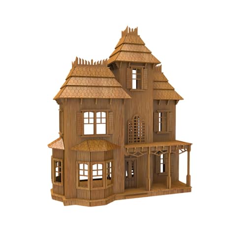 Bird’s Wood Shack Hattie McDaniel Wooden Dollhouse – Little Princess 3D Puzzle – Educational Building Model in 1:24 Scale – DIY Baltic Birch Kit – Enhances Creativity and Problem-Solving