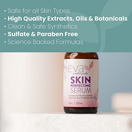Eva Naturals Skin Perfecting Serum With Aloe, Sandalwood, Msm, Peptides And Rose Hip Seed Oil - Rejuvenates Skin, Stimulates Collagen, Reduces Wrinkles And Fine Lines, Hydrates And Balances Oil Production (1 Oz)… #TOP5