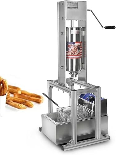 Máquina para hacer churros con forma de rosquilla, máquina para hacer churros comercial, hay 4 tipos de moldes para palitos de masa frita, con dos niveles de velocidad de elevación rápida y lenta