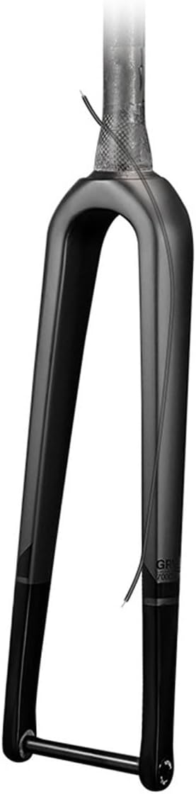 Full Carbon Gravel Bikes Rigid Forks 700C Road Bikes Forks 1-1/2'' Tapered Tube 12 * 100mm Thru Axle Front Forks Disc Brake Bikes Rigid Fork Max 700 * 45C Out Tire(Black A)