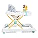 Smart Steps Trend Activity Walker with Removeable Toy Bar, Multi-Directional Front Wheels, Tray, Adjustable Height and Flat Fold Frame for Storage, Ages 6 Months +, Zoo-ometry White