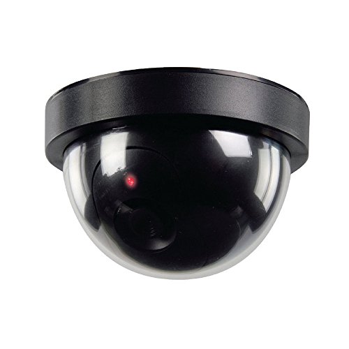 Etopars Black Dome Fake Dummy Security CCTV Camera Waterproof IR LED Flashing Red Light Outdoor Indoor Surveillance