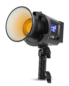 REFLEX CAMERA Professional 80W Handheld LED Photography Light, Portable Studio Video Light, Continuous Lighting for Photography, Handheld LED Spotlight. 3200-5600K 18000lux/1m CRI97 12 Effects + RGB