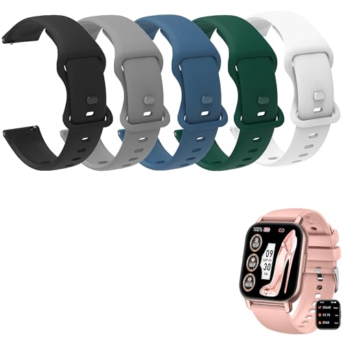 Correas deportivas de silicona para reloj 22mm Lamshaw miniatura 1