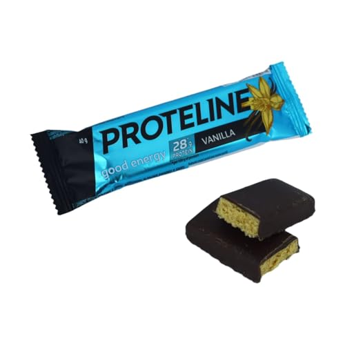 Proteïnerepen Vanille 24 × 40 g – Eiwitrepen met vanillesmaak en cacao glazuur – 28% eiwit – PROTELINE - Afbeelding 4