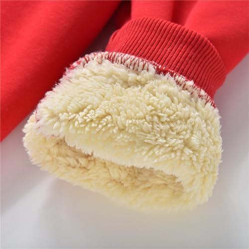 Boy Girls Fuzzy Sweatshirts with Hoodies Casual Long Sleeve Pullover Blouses Winter Warm Hiking Outdoor Outfits4