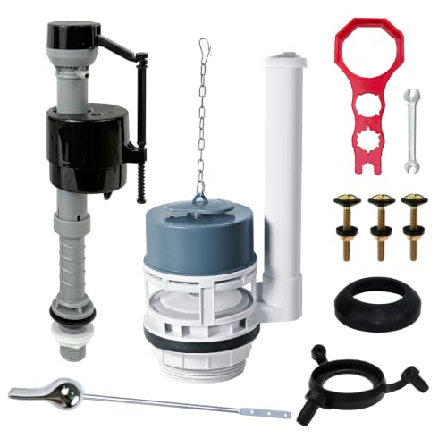 LOWEENDY 2-In Everything Toilet Repair Kit with DIY Tools & Metal Bolts