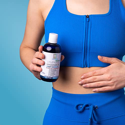 Lymphatic Massage Oil With Cooling Menthol: Arnica & Coconut Oil For Lymphatic Drainage, Post Surgery Recovery And Lipedema, Lymphedema I Liposuction 360 Lipo, Bbl,Tummy Tuck I 8.5Oz #TOP5