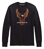Distressed Druckgrafiken HARLEY-DAVIDSON Herren Longsleeve Langarm T-Shirt Vintage Eagle Retro, 2XL