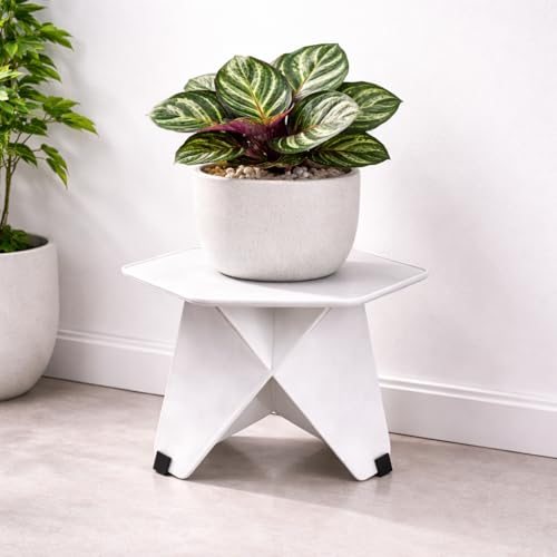 Image of Planter Stand Living Room, Plant Stand 20 kg capacity for Balcony, Flower Pot Holder for Home , office Balcony Living Room Indoor & Outdoor, Garden Rack Round Planter Shelf for Patio Plants Home Decor Item (1)