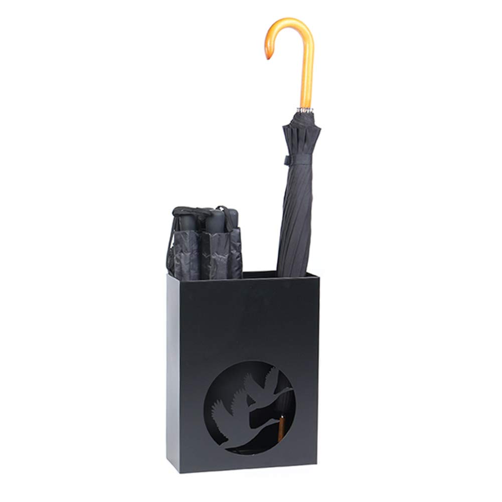 Porte-parapluie de grande capacité en métal avec séparateur pour modèles courts