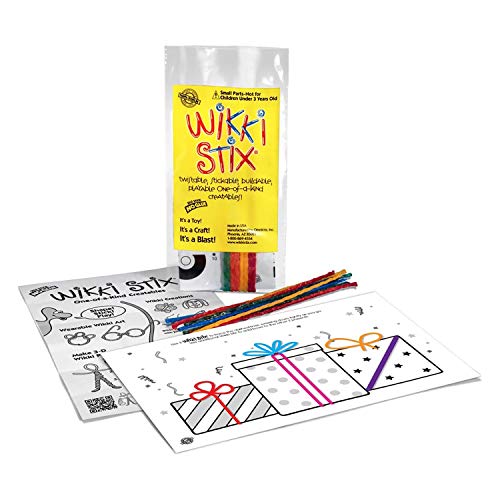 Wikki Stix Birthday Fun Favors, Pack Of 20 Individual Fun Favors, Each With 12 And A Birthday Themed Play Sheet, Made In The Usa #TOP2