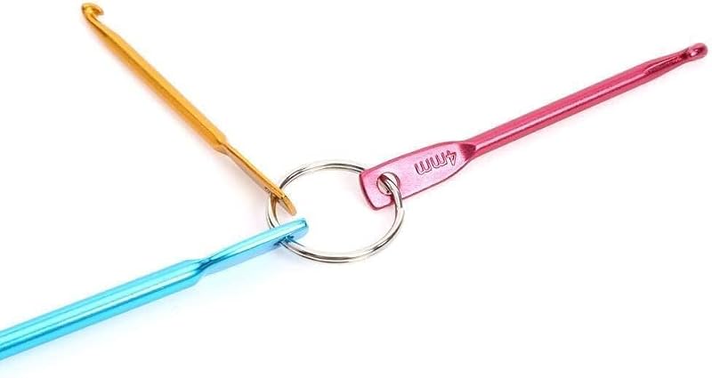 3Pcs Mixed Aluminum Knit Needle Crochet Hook Needle Keychain Keyring| Convenient and Attractive Knitting and Crochet