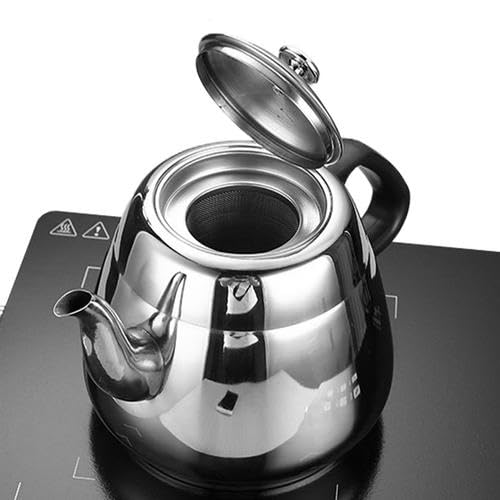 Théière En Acier Inoxydable 1.5L Avec Infuseur Amovible - Pour Thé Et Café - Design Ergonomique