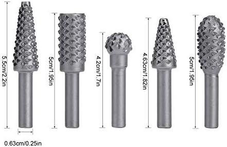 Rotary Burr SetPower Tools Wood Grinding Wood Carving Tool File Rasp Carbide Steel Solid Twist Drill Bitsfor Woodworking Kit Pack Polishing and Engraving