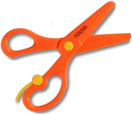 YOUVA Navneet | Scissors Assorted Colour For Smaller Kids | Pack Of 1 | 3 Colours - Green, Orange, Blue | Safe For Kids Of The Age Group 3-6 Years | Pack Of 2