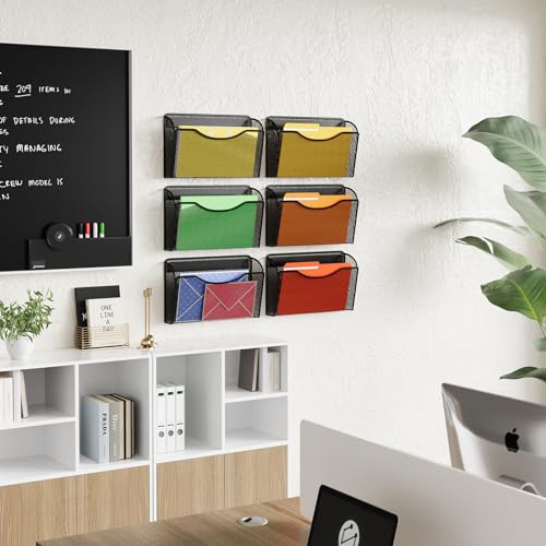 Mindepot GQWJ 3 Pack Mesh Hanging Wall File Holders thumb #4