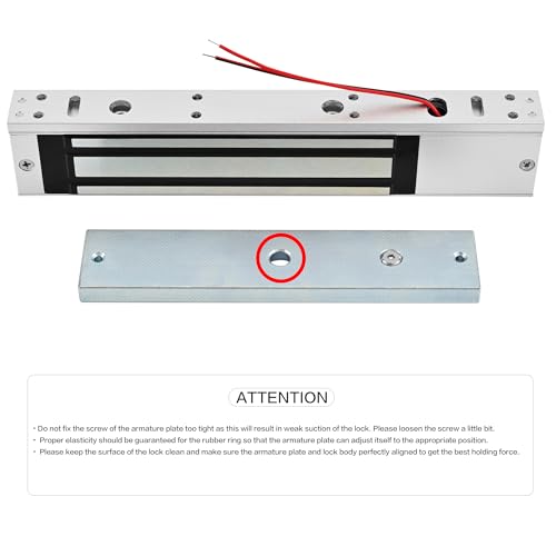 Heavy-Duty Waterproof 12V DC NC Electromagnetic Door Lock, 600LBS Magnetic Holding, Surface-Mount, for Metal & Wooden Doors, Indoor & Outdoor Security Access Control by hongjin - Used condition - Image 7