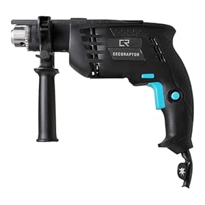 Cecotec Taladro ElÃ©ctrico Percutor CecoRaptor Impact Drill. 850W, Broca13mm, 4800 rpm, 46000 Impactos por Minuto, EmpuÃ±adura Auxiliar, Interruptor Bloqueo en Gatillo, Regla de Profundidad