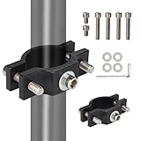 2 Pack Metal Squirrel Baffle Bracket for Bird Feeder Pole, Heavy Duty Squirrel Baffle Buckle Stopper Support Holder for Bird Feeder Poles,Shepherd's Hooks,Cone Guards & Raccoon Deflectors