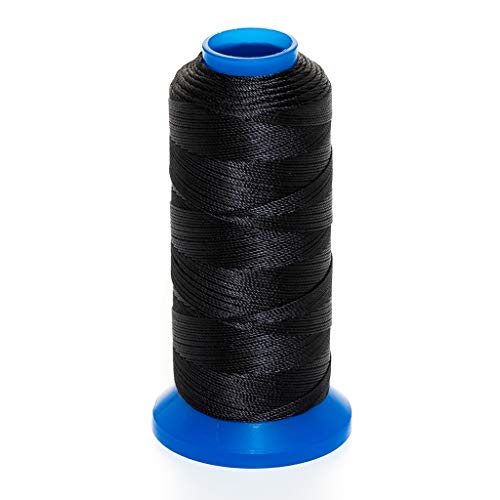 GRIFFIN Jewelry Nylon Bead Cord Spool for Stringing Pearls & Beads and Rigging Model Shipways Ships. No Stretch, Soft & Smooth, (Black JN1 Cord Dia. 0.2 mm (.008") Length 600 m (666 yds.)