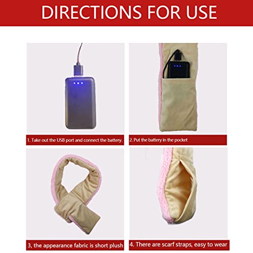 Tixiyu Écharpe Chauffante électrique Chauffage Central 55 ℃ écharpe Chaude D'hiver Confortable et Respectueuse de la Peau – vue 3