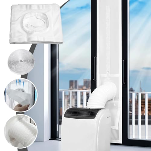 AC- Fensterlüftungs- Set, verstellbare AC- Fensterdichtung, horizontales Schiebe- Set, wetterfeste Produkte mit Kordelzug- Design für Einheit-2