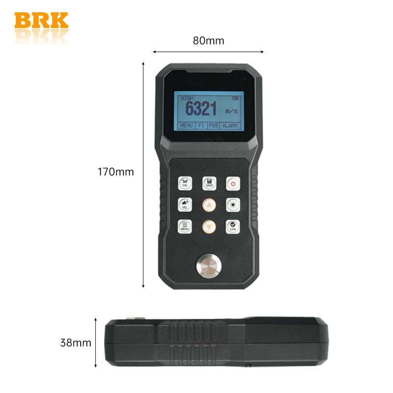 Miernik Gaussa BRK Electronic 6mm Probe Portable Digital Ultrasonic Thickness Gauge/Meter for Steel Pipe & Curved Surface with Range 0.75-80mm do Badań