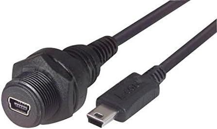 L-com WPUSB Series Waterproof USB Type Mini B 5 Extension Cable Assembly (0.5 Meters)