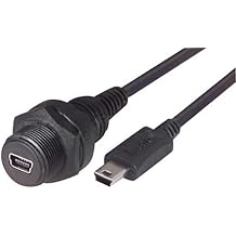 L-com WPUSB Series Waterproof USB Type Mini B 5 Extension Cable Assembly 0.5 Meters