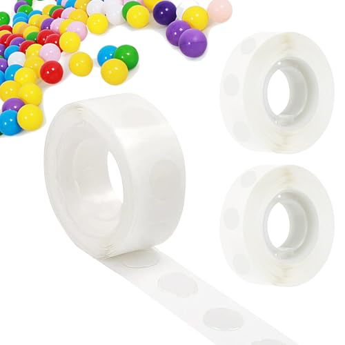 Gunwon 200pcs Balloon Glue Dots Double Sided Adhesive Dots Stickers Glue Points Removable Balloon Sticky Dots Tape for Birthday Party Wedding Xmas Decor DIY Scrapbooking Arts & Crafts Glue(2 Rolls)