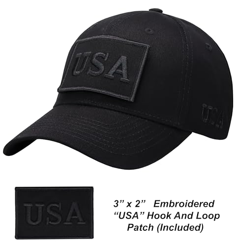 Image of Antourage American Flag Unisex Baseball Hat for Men and Women | USA Flag Mesh Snapback Flat Visor Cap + 2 Patriotic Patches