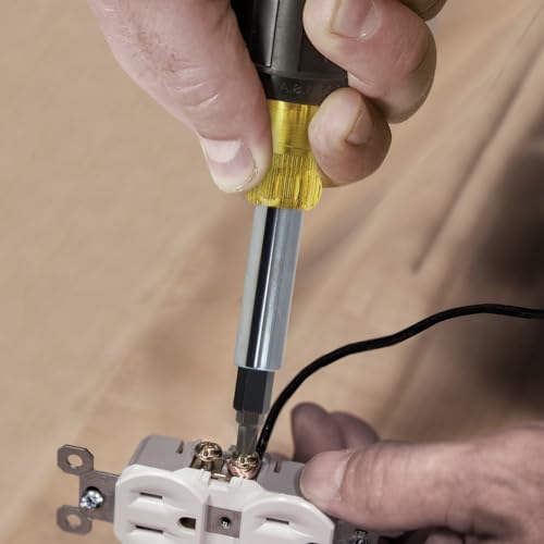 Klein Tools 32557 Multi-Bit Screwdriver/Nut Driver, Heavy Duty 10-in-1 with Interchangeable Shafts and Ph, Sl, Sq, Hex Bits and Nut Drivers by KLEIN TOOLS - Image 3